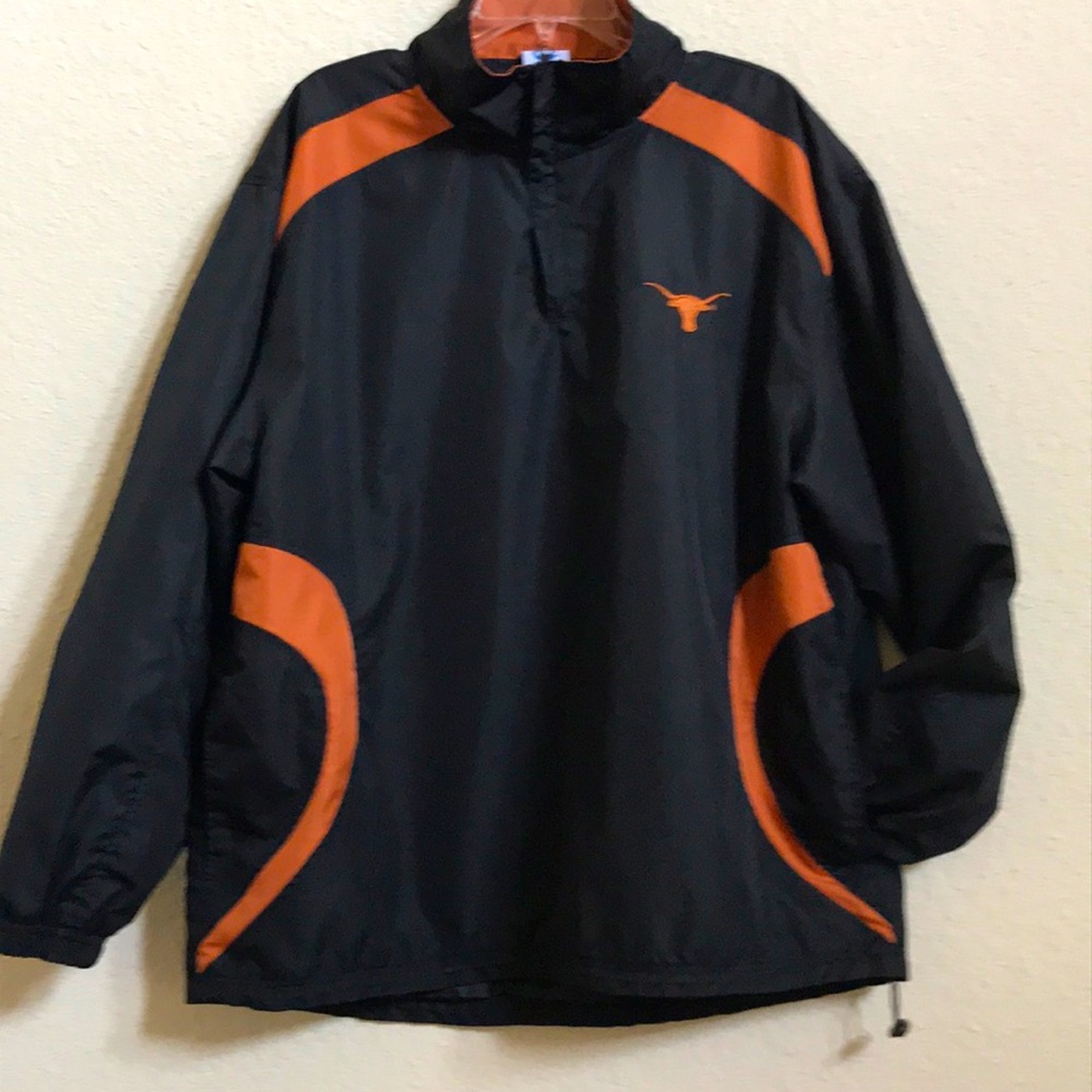 Texas longhorn jacket windbreaker Black size large